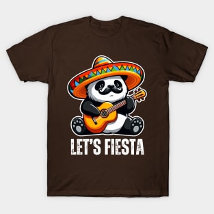 Let's Fiesta Cinco De Mayo Panda Bear Funny T-Shirt